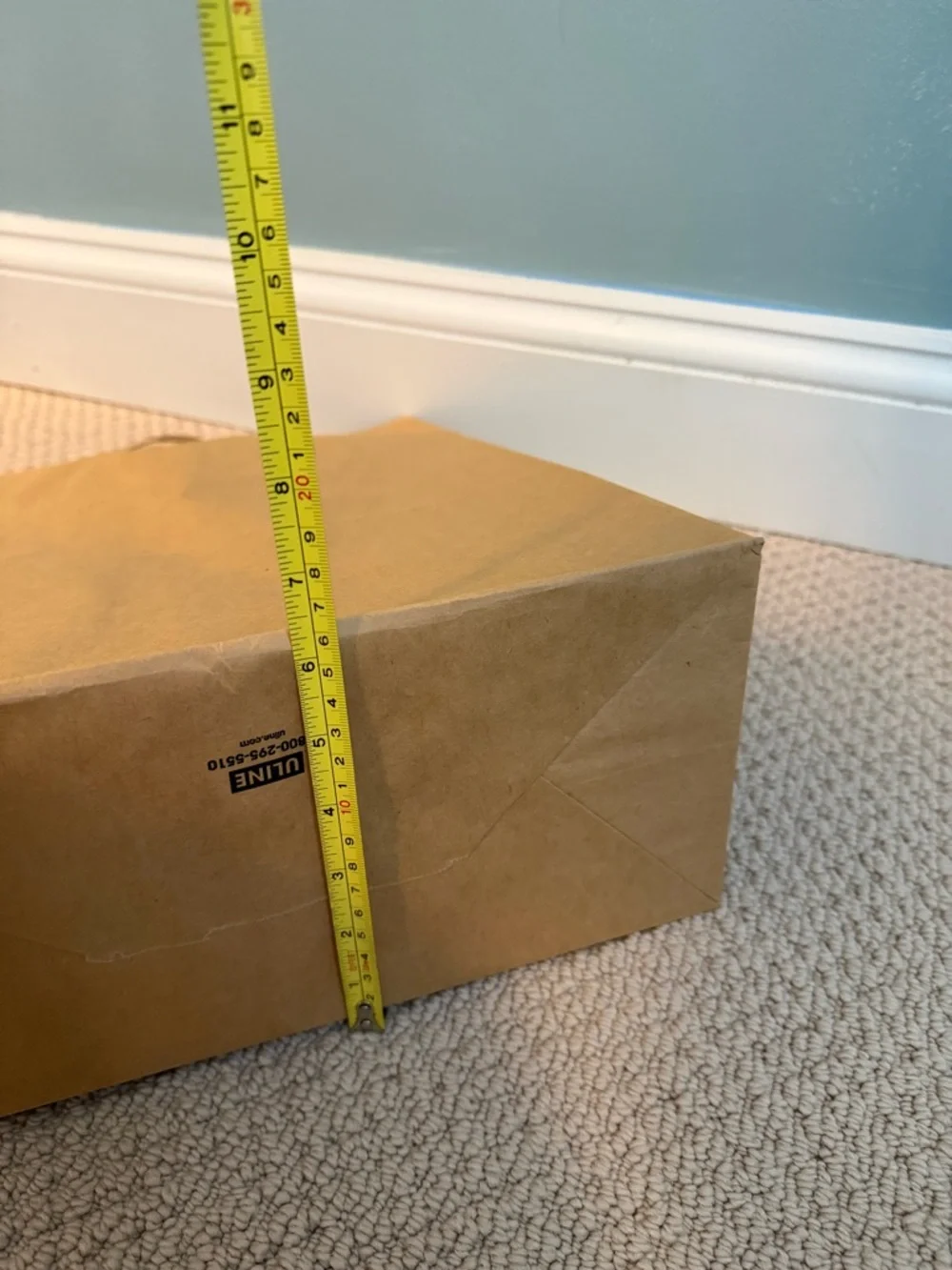 ULINE 31 Count Kraft Paper Shopping Bags 13 x 6 3/4 x 16